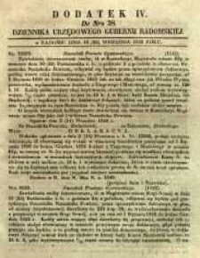 Dziennik Urzędowy Gubernii Radomskiej, 1849, nr 38, dod. IV