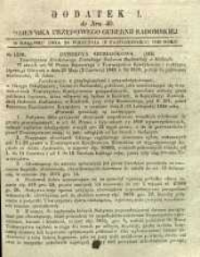 Dziennik Urzędowy Gubernii Radomskiej, 1849, nr 40, dod. I