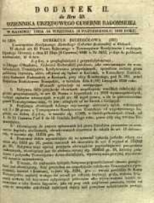 Dziennik Urzędowy Gubernii Radomskiej, 1849, nr 40, dod. II