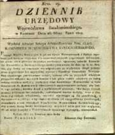 Dziennik Urzędowy Województwa Sandomierskiego, 1822, nr 19