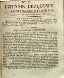 Dziennik Urzędowy Gubernii Sandomierskiej, 1840, nr 27