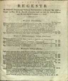 Regestr do Dziennika Urzędowego Gubernii Sandomierskiej za Kwartał IIgi 1840 r. to jest: od Nru 14 do Nru 26 włącznie, czyli od dnia 5 Kwietnia do 28 Czerwca t. r. 1840