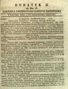 Dziennik Urzędowy Gubernii Radomskiej, 1849, nr 41, dod. II
