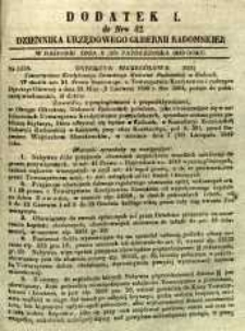 Dziennik Urzędowy Gubernii Radomskiej, 1849, nr 42, dod. I
