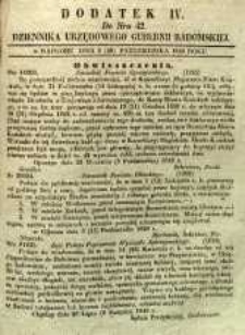 Dziennik Urzędowy Gubernii Radomskiej, 1849, nr 42, dod. IV