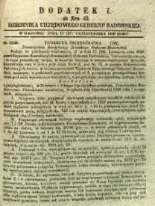 Dziennik Urzędowy Gubernii Radomskiej, 1849, nr 43, dod. I