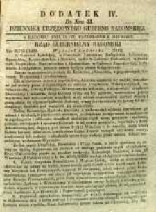 Dziennik Urzędowy Gubernii Radomskiej, 1849, nr 43, dod. IV