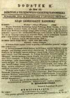 Dziennik Urzędowy Gubernii Radomskiej, 1849, nr 44, dod. II