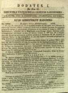 Dziennik Urzędowy Gubernii Radomskiej, 1849, nr 45, dod. I