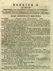 Dziennik Urzędowy Gubernii Radomskiej, 1849, nr 45, dod. II