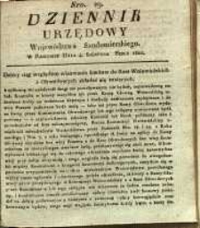 Dziennik Urzędowy Województwa Sandomierskiego, 1822, nr 29
