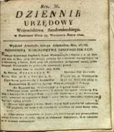 Dziennik Urzędowy Województwa Sandomierskiego, 1822, nr 36