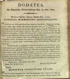 Dziennik Urzędowy Województwa Sandomierskiego, 1822, nr 39, dod.