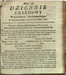 Dziennik Urzędowy Województwa Sandomierskiego, 1822, nr 41