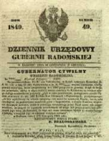 Dziennik Urzędowy Gubernii Radomskiej, 1849, nr 49