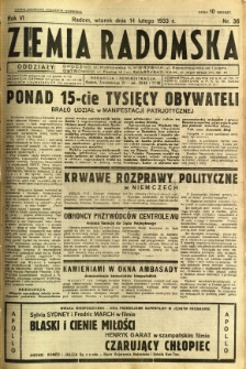 Ziemia Radomska, 1933, R. 6, nr 36