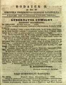 Dziennik Urzędowy Gubernii Radomskiej, 1849, nr 48, dod. II