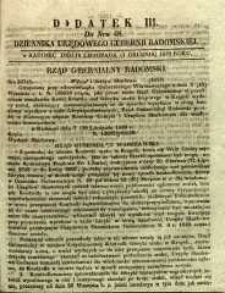 Dziennik Urzędowy Gubernii Radomskiej, 1849, nr 48, dod. III