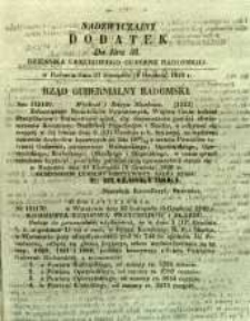 Dziennik Urzędowy Gubernii Radomskiej, 1849, nr 49, dod. nadzwyczajny