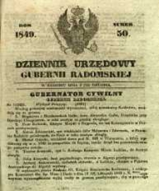 Dziennik Urzędowy Gubernii Radomskiej, 1849, nr 50