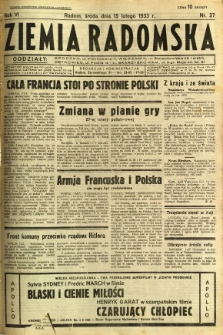 Ziemia Radomska, 1933, R. 6, nr 37