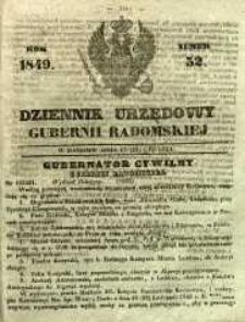 Dziennik Urzędowy Gubernii Radomskiej, 1849, nr 52