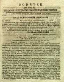 Dziennik Urzędowy Gubernii Radomskiej, 1849, nr 52, dod.