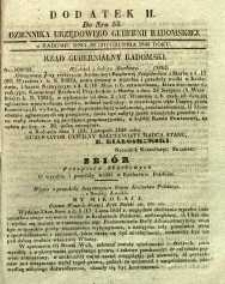 Dziennik Urzędowy Gubernii Radomskiej, 1849, nr 53, dod. II