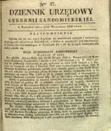 Dziennik Urzędowy Gubernii Sandomierskiej, 1840, nr 37
