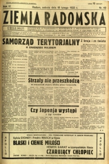 Ziemia Radomska, 1933, R. 6, nr 40