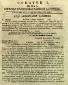 Dziennik Urzędowy Gubernii Radomskiej, 1850, nr 7, dod. I