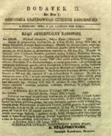 Dziennik Urzędowy Gubernii Radomskiej, 1850, nr 7, dod. II