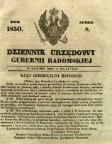 Dziennik Urzędowy Gubernii Radomskiej, 1850, nr 8