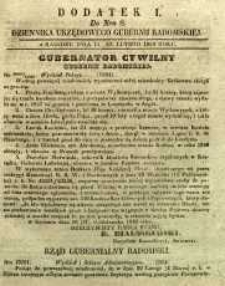 Dziennik Urzędowy Gubernii Radomskiej, 1850, nr 8, dod. I