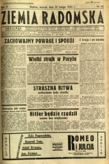 Ziemia Radomska, 1933, R. 6, nr 42