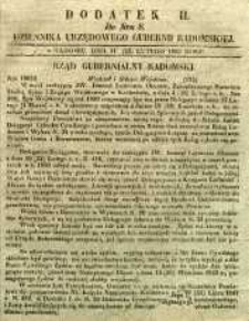 Dziennik Urzędowy Gubernii Radomskiej, 1850, nr 8, dod. II
