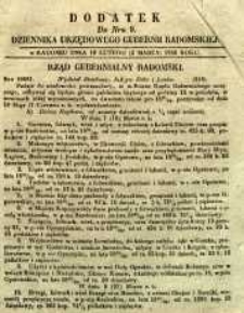 Dziennik Urzędowy Gubernii Radomskiej, 1850, nr 9, dod.