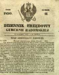 Dziennik Urzędowy Gubernii Radomskiej, 1850, nr 11