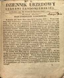 Dziennik Urzędowy Gubernii Sandomierskiej, 1841, nr 1