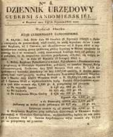 Dziennik Urzędowy Gubernii Sandomierskiej, 1841, nr 4