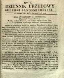 Dziennik Urzędowy Gubernii Sandomierskiej, 1841, nr 5