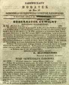 Dziennik Urzędowy Gubernii Radomskiej, 1850, nr 16, dod. nadzwyczajny