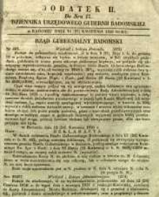 Dziennik Urzędowy Gubernii Radomskiej, 1850, nr 17, dod. II