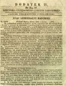 Dziennik Urzędowy Gubernii Radomskiej, 1850, nr 18, dod. IV