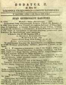 Dziennik Urzędowy Gubernii Radomskiej, 1850, nr 20, dod. II