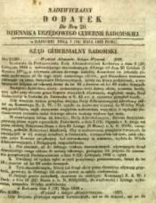 Dziennik Urzędowy Gubernii Radomskiej, 1850, nr 20, dod. nadzwyczajny