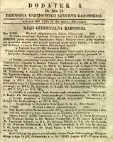 Dziennik Urzędowy Gubernii Radomskiej, 1850, nr 21, dod. I