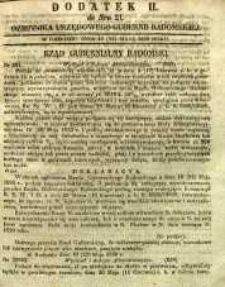 Dziennik Urzędowy Gubernii Radomskiej, 1850, nr 21, dod. II