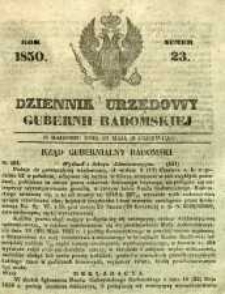 Dziennik Urzędowy Gubernii Radomskiej, 1850, nr 23