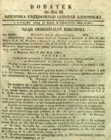 Dziennik Urzędowy Gubernii Radomskiej, 1850, nr 23, dod. I